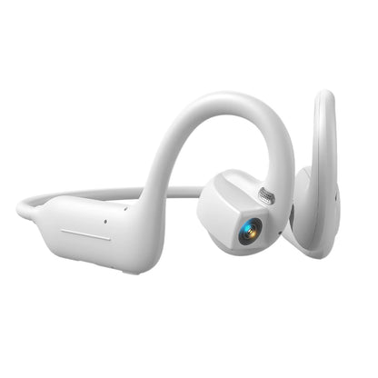 White Volltti E12 open-ear camera headset